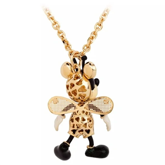 2022 Disney Parks Betsey Johnson Bumble Bee Mickey Mouse Necklace Jewelry - NEW - Picture 3 of 3